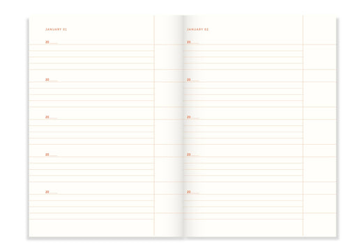 A-Journal Stationery One Line a Day - Flow Blue