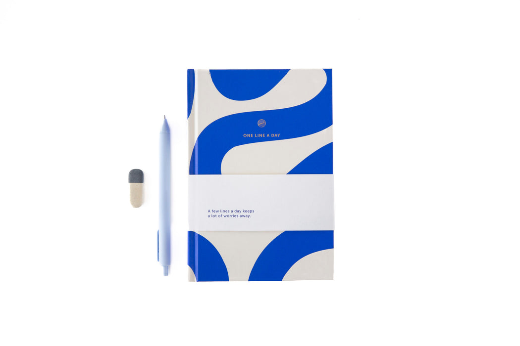 A-Journal Stationery One Line a Day - Flow Blue