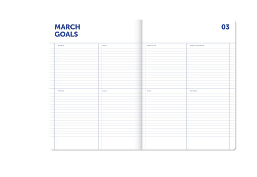 A-Journal Stationery My Journal Diary - A4 - 2027 - Flow Blue