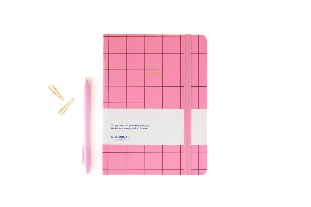 A-Journal A-Journal Notebook - A5 - Checkered Pink