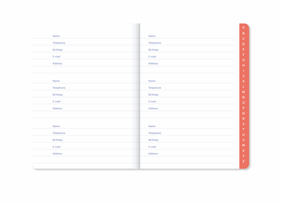 A-Journal Address Book - Stripes