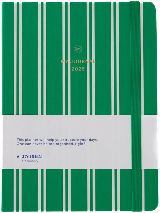 A-Journal My Journal 2026 - A5 - Stripes Green 