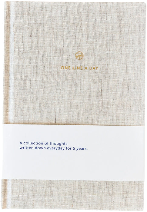 One Line A Day Journal - Tagebuch Leinen