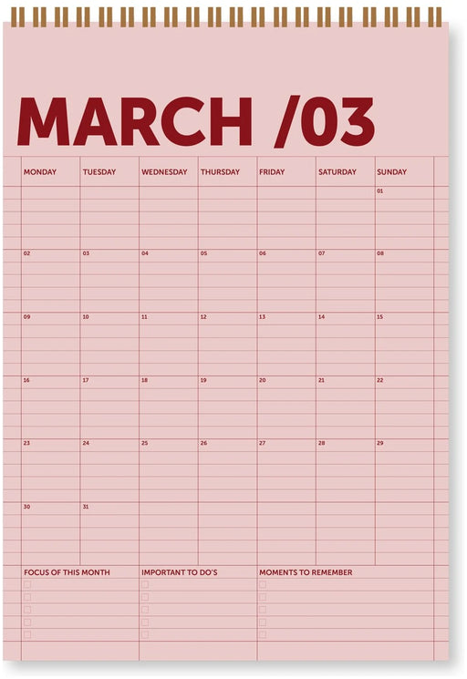 A-Journal Wall Calendar 2026 - A3