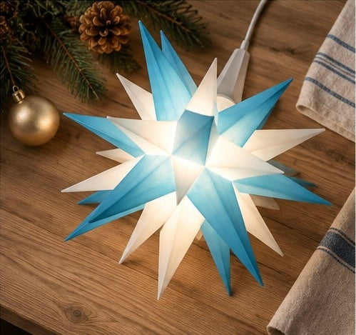 Adventskalender 2026 türkis/weiß