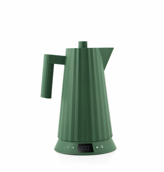 Alessi Elektrischer Wasserkocher "Plissé" mit Temperaturvorwahl - Grün