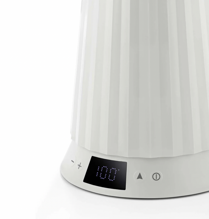 Alessi Elektrischer Wasserkocher "Plissé" mit Temperaturvorwahl - Weiss