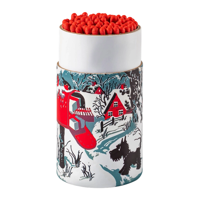 Archivist Streichhölzer Runddose - Snowy Letterbox