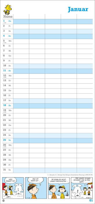 Athesia Peanuts Familienplaner 2026