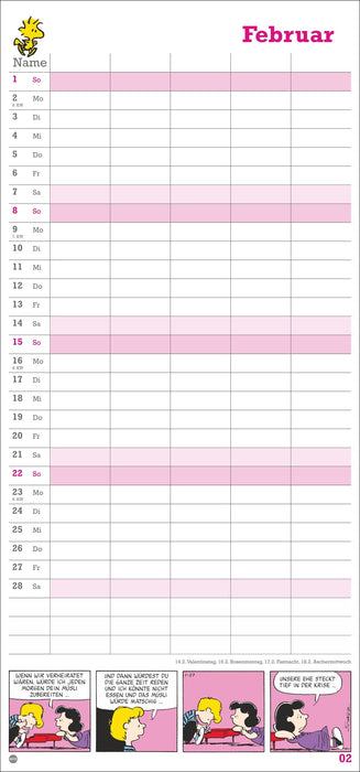 xAthesia Peanuts Familienplaner 2026