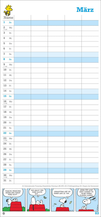 Athesia Peanuts Familienplaner 2026