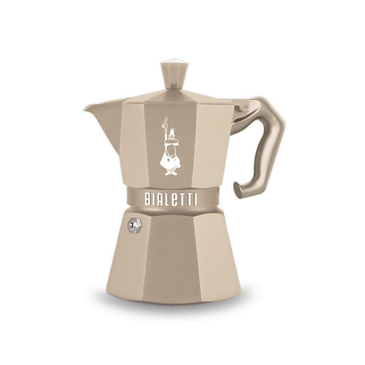 Bialetti Moka Exclusive Induction Octagonal Espressokocher - 3 Tassen - Desert Sand