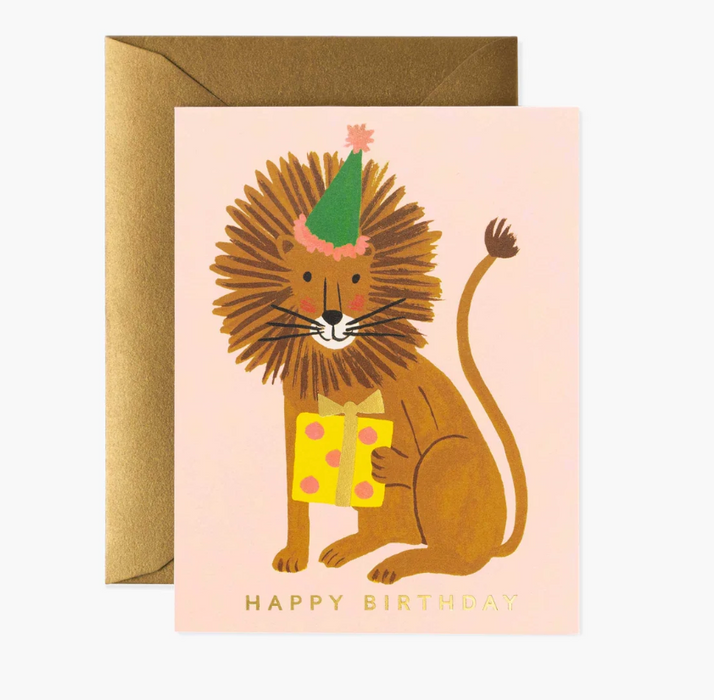 Grußkarte - Lion Birthday