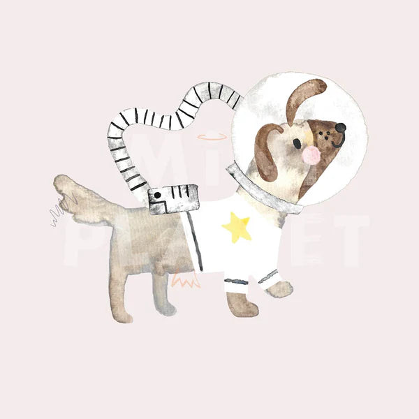 MINI PLANET Bügelbild - Astro Hund