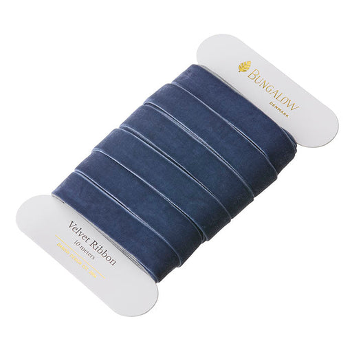 Bungalow Denmark Ribbon Velvet - 16 mm - Dusty Blue