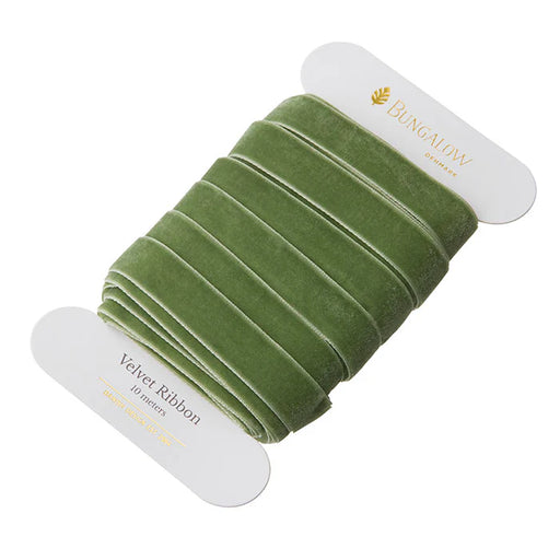 Bungalow Denmark Ribbon Velvet - 16 mm - Moss