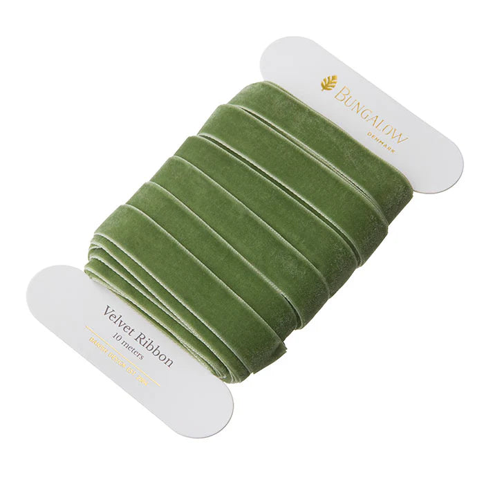 Bungalow Denmark Ribbon Velvet - 16 mm - Moss