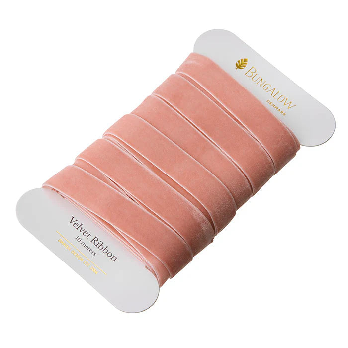 Bungalow Denmark Ribbon Velvet - 16 mm - Pale Pink