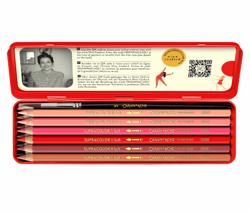 Caran d´ Ache Kreativ-Set 13 Teile Nina Cosford & 1 Online-Kurs