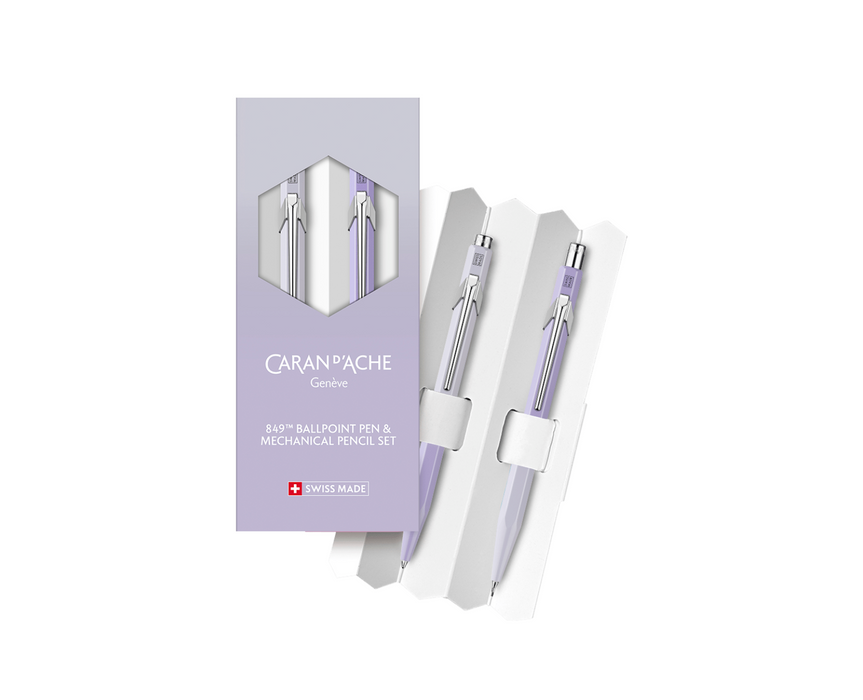 Caran d'Ache Set Blooming Lavender - Kugelschreiber + Minenhalter – Sonderedition