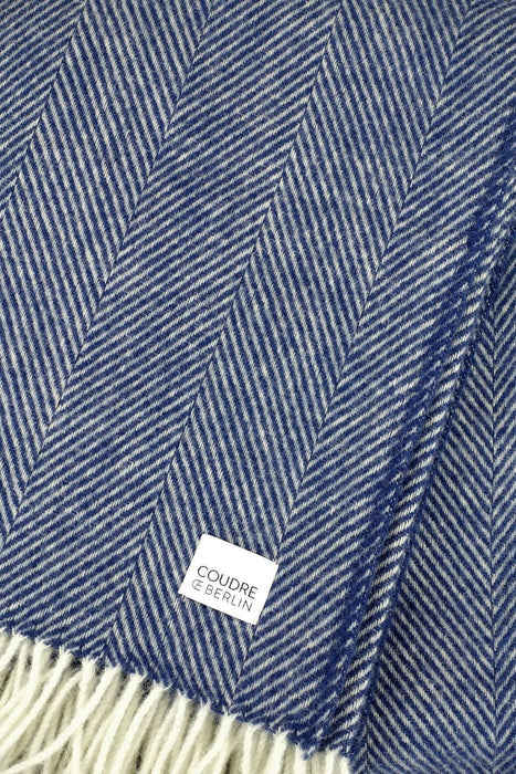 Coudre Berlin Wolldecke / Kuscheldecke - Herringbone Baltic Sea Limited Edition