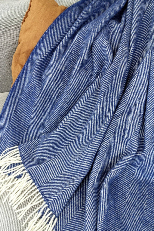 Coudre Berlin Wolldecke / Kuscheldecke - Herringbone Baltic Sea Limited Edition