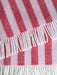 Coudre Berlin Wolldecke / Kuscheldecke - STRIPES Red / Rose