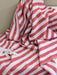 Coudre Berlin Wolldecke / Kuscheldecke - STRIPES Red / Rose