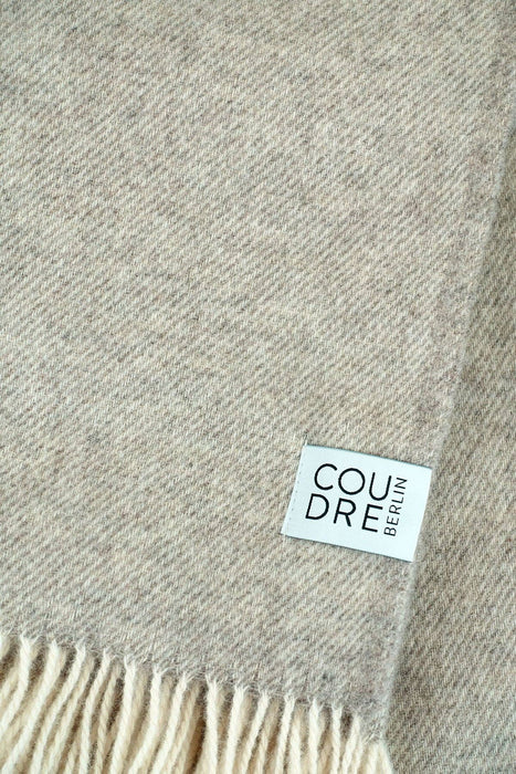 Coudre Berlin Wolldecke / Kuscheldecke - Uni Limestone
