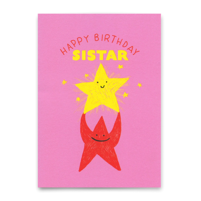 Grußkarte - "Happy Birthday, sistar"