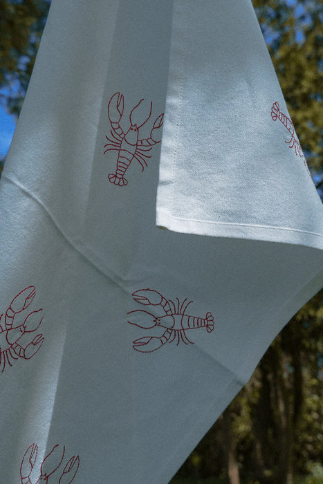Geschirrhandtuch bestickt - Hummer Tea Towel