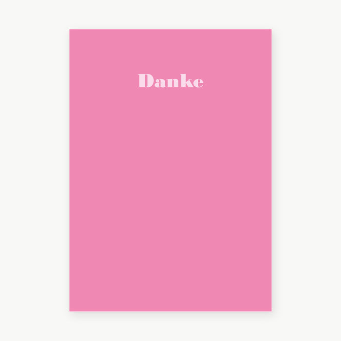 Postkarte - Danke Rosa