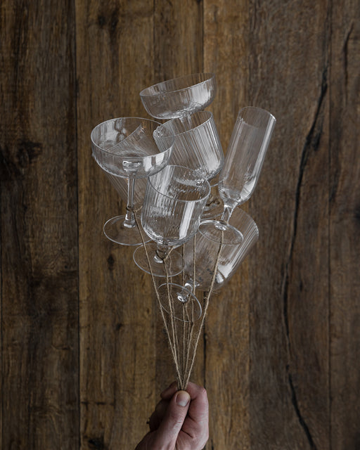 ERNST Trinkglas geriffelt mit Fuß