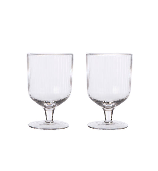 ERNST Trinkglas geriffelt mit Fuß