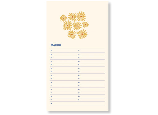 A-Journal Birthday Calendar - Poppy