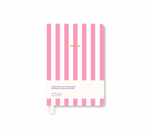 A-Journal Fabrique A7 Notebook - Striped Pink