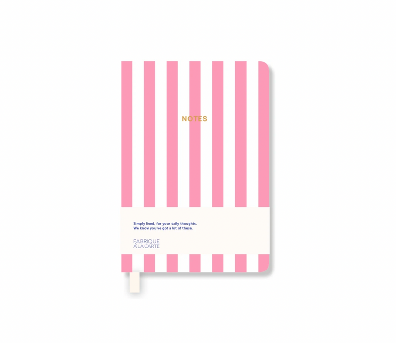 A-Journal Fabrique A7 Notebook - Striped Pink