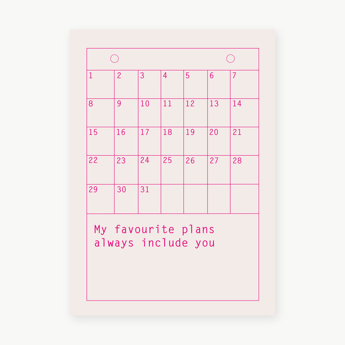Postkarte - Fav Plan