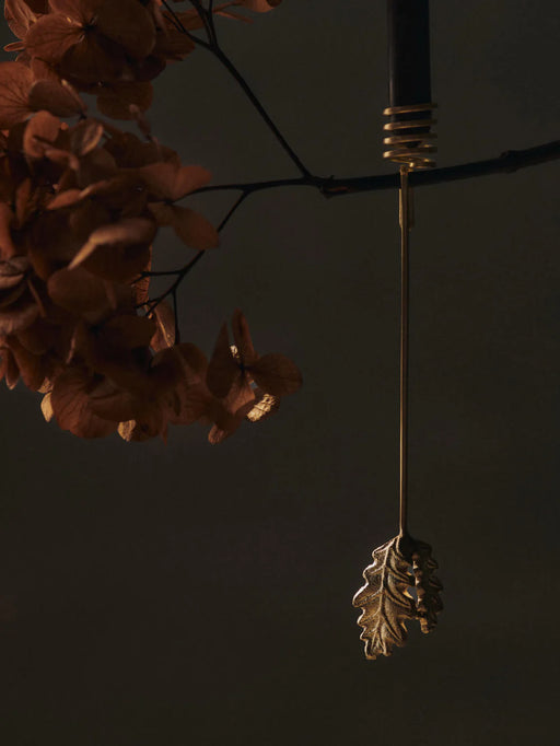 Ferm Living Oak Leaf Christmas Tree Holders / Baumkerzenhalter - Messing - Set of 4