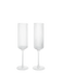 Ferm Living Ripple Champagne Flutes - Set of 2 - Transparent