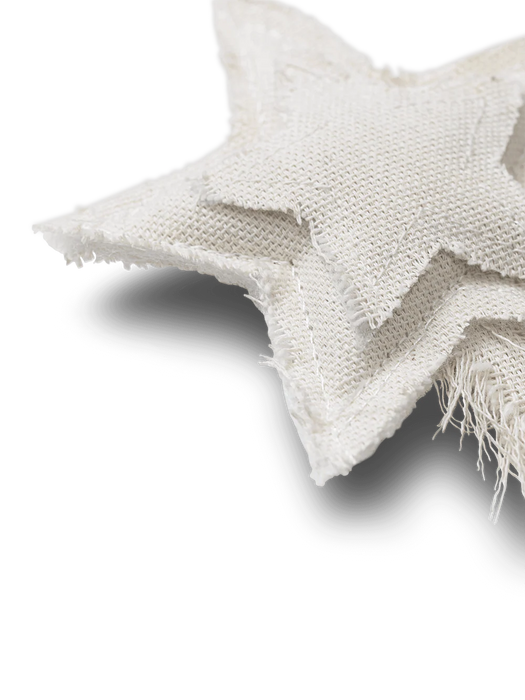 Ferm Living Vela Star Ornament - Neutral - 4er Set