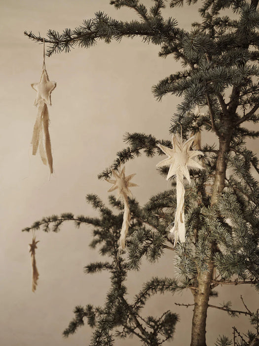 Ferm Living Vela Star Ornament - Neutral - 4er Set