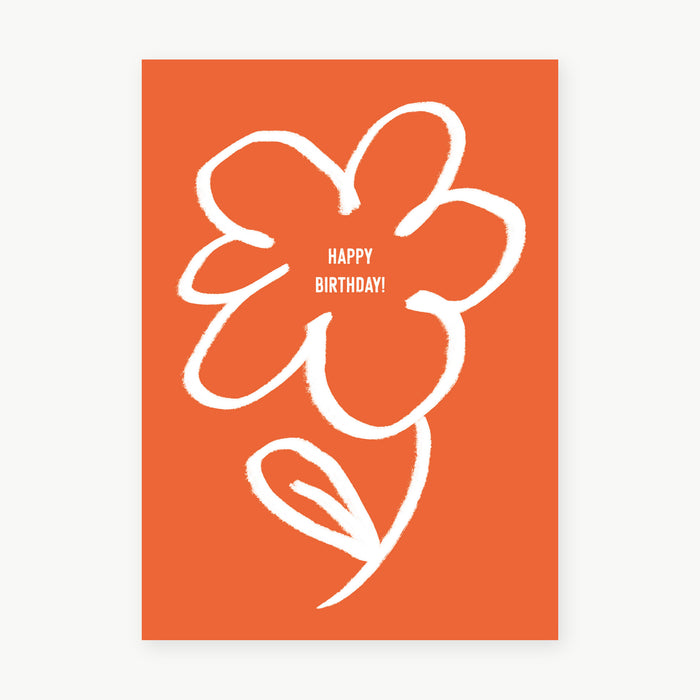 Postkarte - Flower Bday