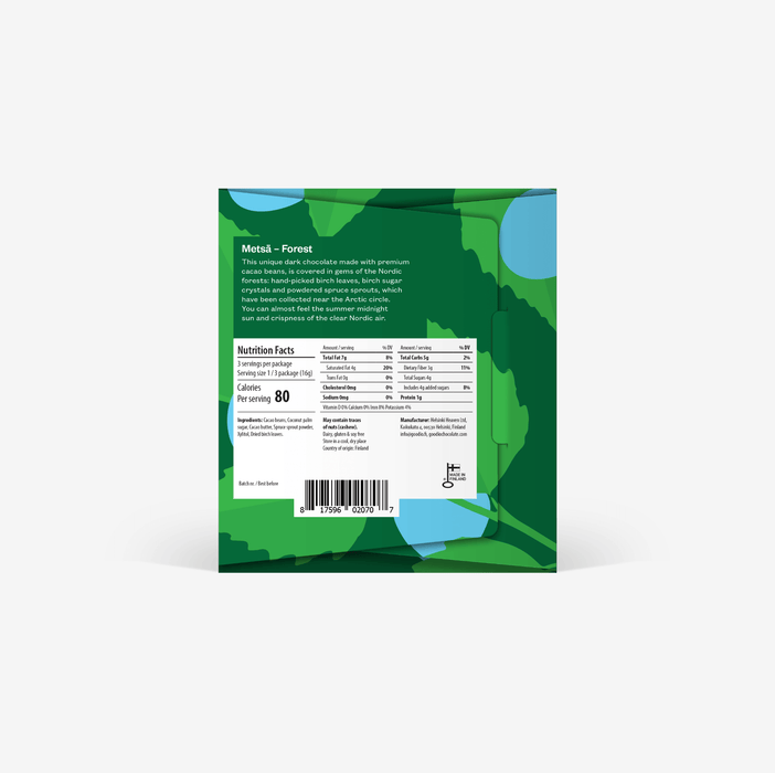 Goodio Chocolate - Forest - 70% Dunkle Schokolade