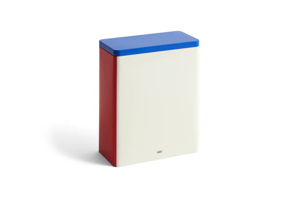 Tin Container-X-Large - Off-White - Blue & Red