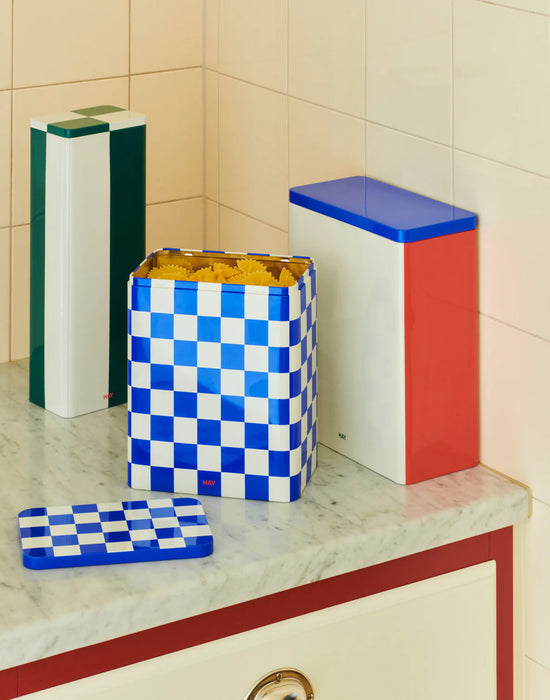 Tin Container-X-Large - Off-White - Blue & Red