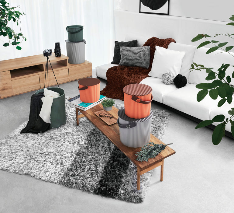 Hachiman - Omnioutil Eimer L - 10 l - Hellgrau/grauer Deckel