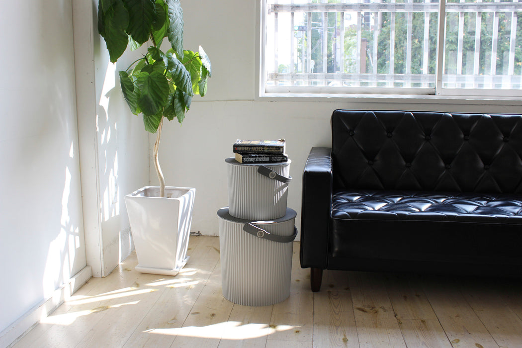 Hachiman - Omnioutil Eimer L - 10 l - Hellgrau/grauer Deckel