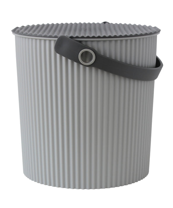 Hachiman - Omnioutil Eimer L - 10 l - Hellgrau/grauer Deckel