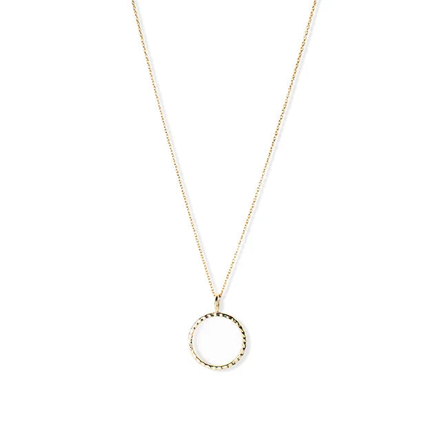 Hammered Thin Circle - Kette Messing